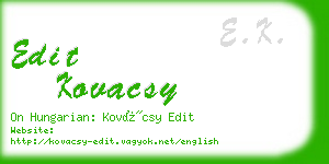 edit kovacsy business card